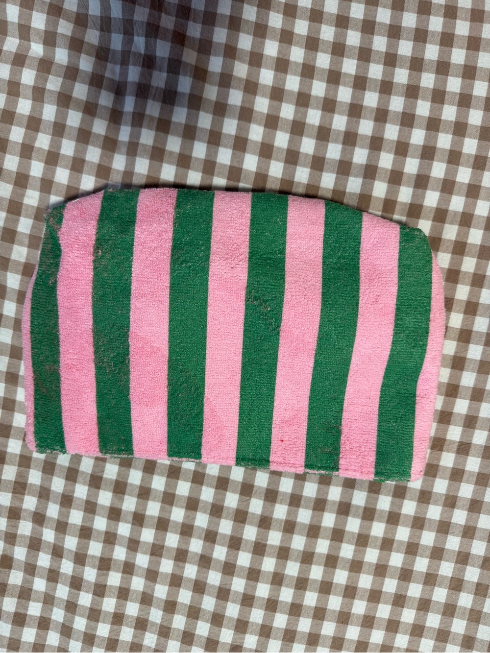 The BLVD striped zipper Terry pouch